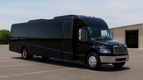 Exterior of Charter Bus Company Glendora's 28 Passenger Mini bus in Glendora