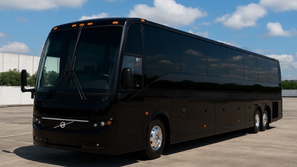 Exterior of Charter Bus Company Glendora's 50 Passenger Charter Bus in Glendora