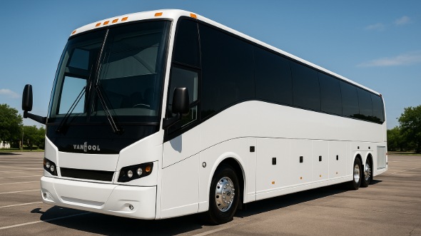 Exterior of Charter Bus Company Glendora's 56 Passenger Charter Bus in Glendora