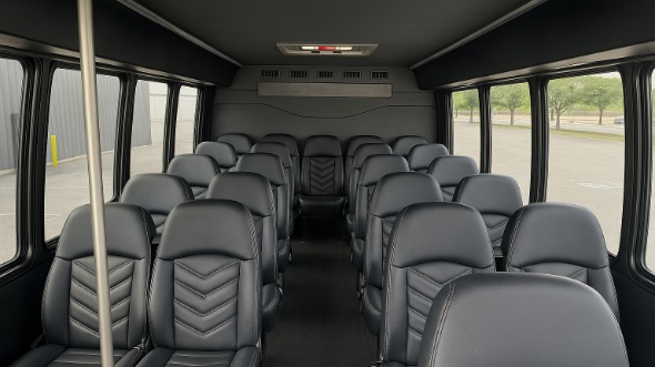 glendora 20 passenger minibus inside