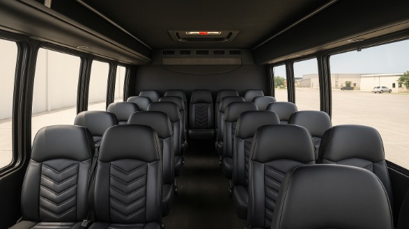 glendora 28 passenger minibus inside