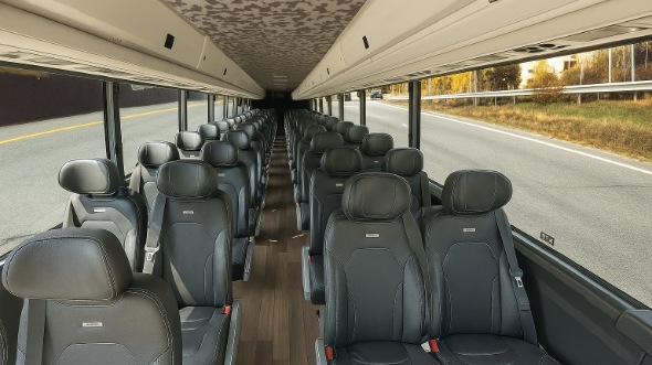 glendora 35 passenger minibus inside
