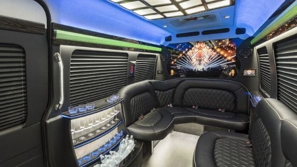 glendora sprinter limo rental interior