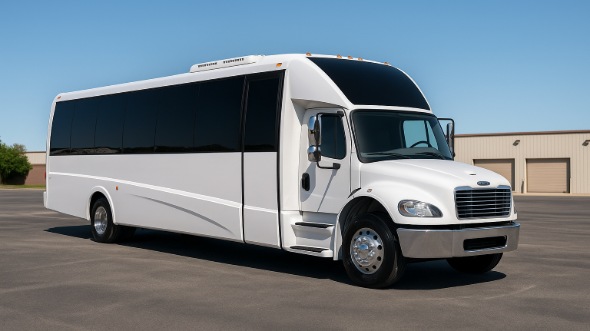 Exterior of Charter Bus Company Glendora's Party Bus in Glendora