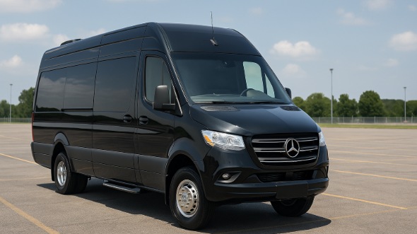 Exterior of Charter Bus Company Glendora's Sprinter Van Rental With Driver in Glendora